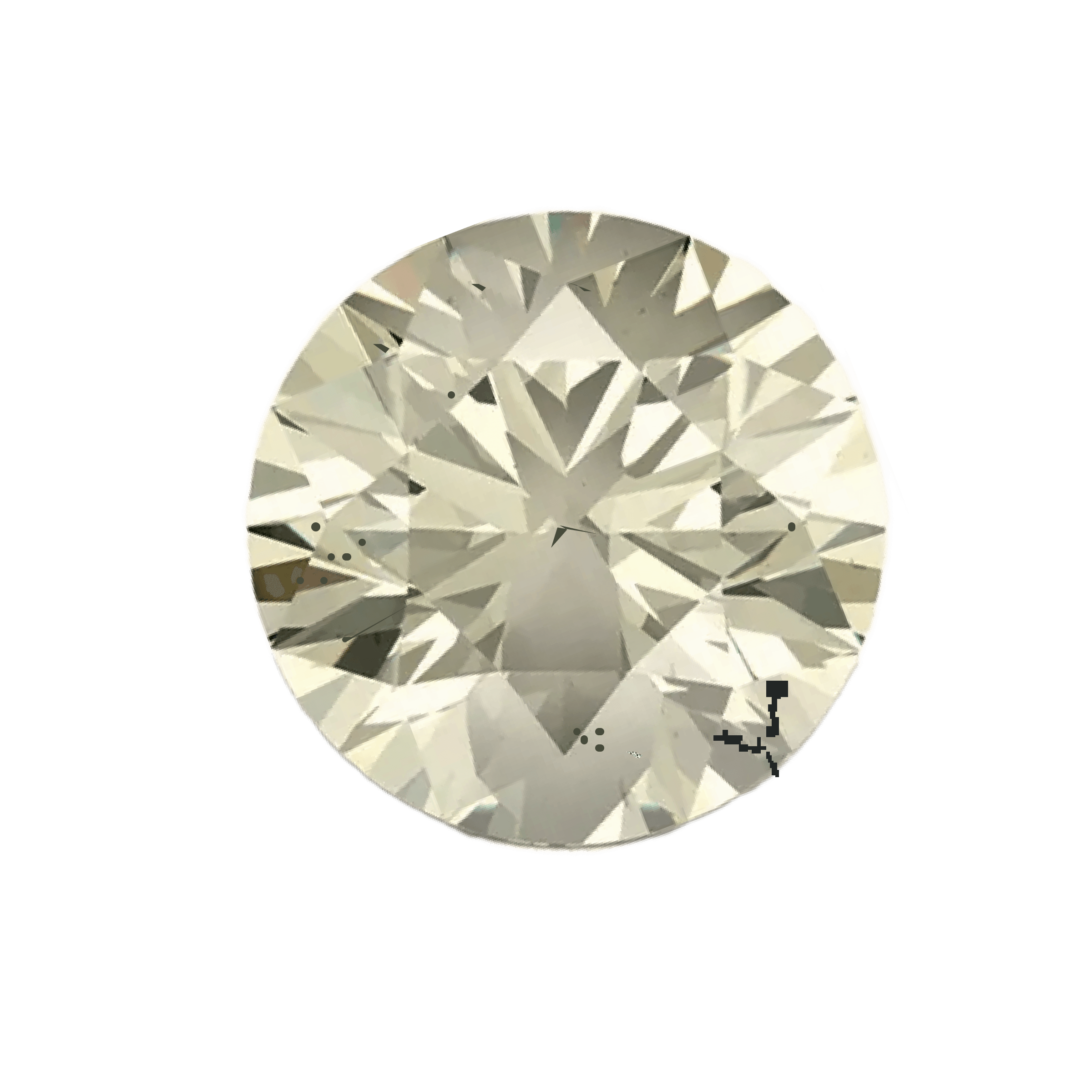 A poor quality mined diamond