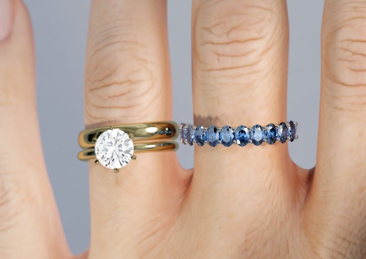 Example of eternity ring on different finger