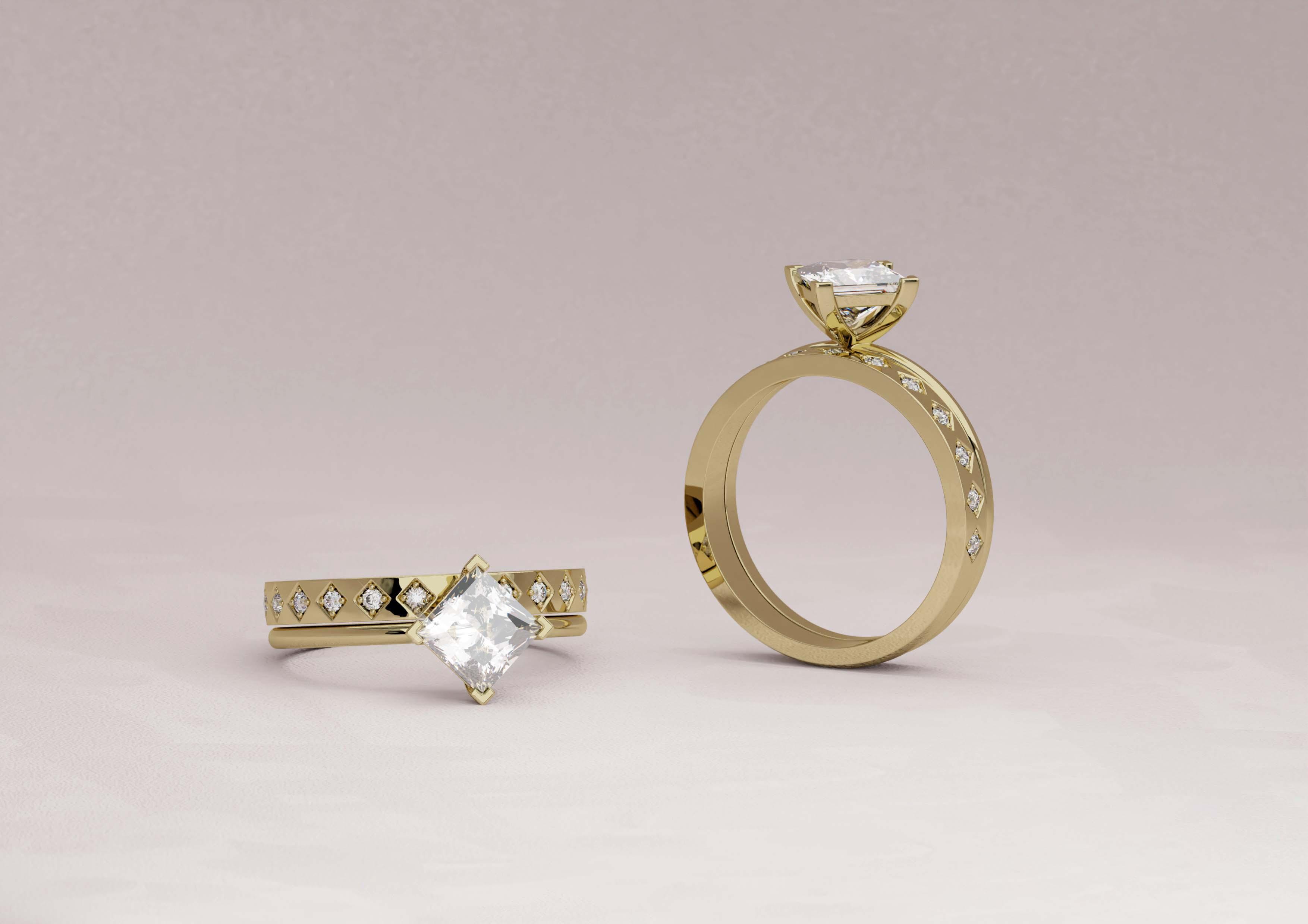 Custom princess engagement ring in NZ